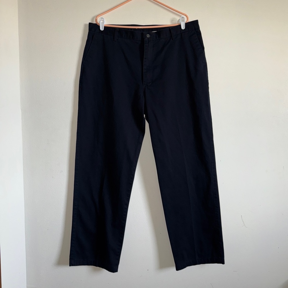 Men's Lee Custom Fit Dress Pants Comfort Black